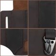 thumbnail image 2 of PU Leather Belt Loop Waist Multitool Sheath with Key Holder Knife Sheaths Flashlight Holster for Training Camping Climbing (Brown), 2 of 10