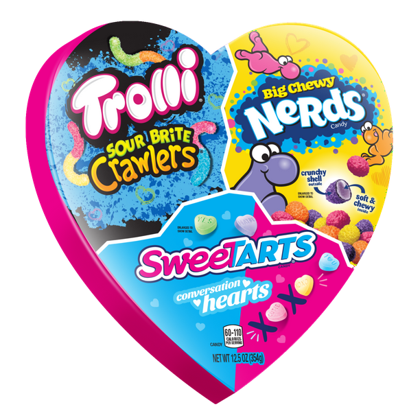 Assorted Candy Valentine Candy Heart Box, 12.5 oz