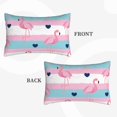 thumbnail image 2 of Zufioo Flamingo1 Print Double-sided Plush Pillow Cover,Decorative Pillow Protector without Pillow Core, Suitable for Sofa, Bedroom, Car-20"x30", 2 of 6