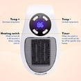 thumbnail image 4 of 2 in 1 Heating&Cooling Heaters for Indoor Use - Space Heater 500W - Portable Heater Plug-In with Led Screen Display - Electric Space Heater for Office and Home, 4 of 5