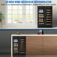 thumbnail image 7 of COLOZO 24 inch Wine and Beverage Refrigerator,Black,Freestanding Wine Fridge Cooler with Compressor, 7 of 7