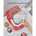 thumbnail image 4 of LHRIVER Countertop Ice Maker 26lbs, 9Pcs/8Mins, 2 Sizes of Bullet-Shaped with Scoop & Handle, Red, 4 of 7