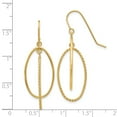 thumbnail image 3 of Primal Gold 14 Karat Yellow Gold Textured Ovals Dangle Earrings, 3 of 5