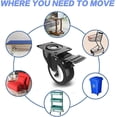 thumbnail image 5 of Juego de 4 ruedas de 50 mm con freno, ruedas giratorias de 4 piezas para muebles/transporte, ruedas para muebles, ruedas resistentes con capacidad de carga total de 300 kg, 5 of 5