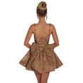 thumbnail image 1 of Vestido de bienvenida Dessiny Taupe con cuello cuadrado y lentejuelas Mini US10, 1 of 6