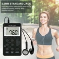 thumbnail image 3 of TSV Portable Digital Pocket Radio, Mini Personal Tuning Radio with 2 Band Stereo Receiver, Preset, Alarm Clock, Rechargeable Battery, Earphone, for Walking, Jogging, 3 of 9