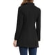 thumbnail image 3 of Abrigo elegante de trabajo con cuello de solapa y botones para mujer, abrigo de trinchera de invierno, talla XL, negro, 3 of 7