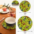 thumbnail image 3 of SKYSONIC Cartoon Robots Cute Pot Holders Trivets, 2 Pcs Heat Resistant Trivets,Green Doodle Cotton Thread Weave Mats for Hot Pads Pans Pot Bowl Teapot for Kitchen Decor, 3 of 7