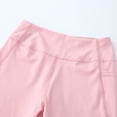 thumbnail image 5 of FRSASU Girl's Knee Length Capri Leggings with Pockets Yoga Workout Capris Pants Stretch for Running Casual Pink, 5 of 9