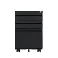 3Drawer Mobile File With Lock Antitilt Design Office Storage