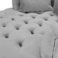 thumbnail image 7 of Swivel Chair, Velvet Sofa Chair with 3 Pillows, Button Tufted, for Living Room, Bedroom, Holds Up to 300 LBS, Gray, 7 of 7