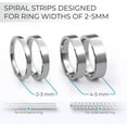 thumbnail image 2 of PEAKTREND 12 Pack Ring Size Adjuster - with 2 Sizes Clear Ring Sizer Adjuster for Loose Rings,Spiral Silicone Tightener Set,Invisible Ring Guards for Women Men, 2 of 3