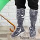 thumbnail image 1 of cubrezapatos para la lluvia,Cubrezapatos desechables altos para interiores y exteriores,Fundas impermeables antideslizantes para botas para viajes bajo la lluvia,Cubrezapatos de caña, 1 of 10