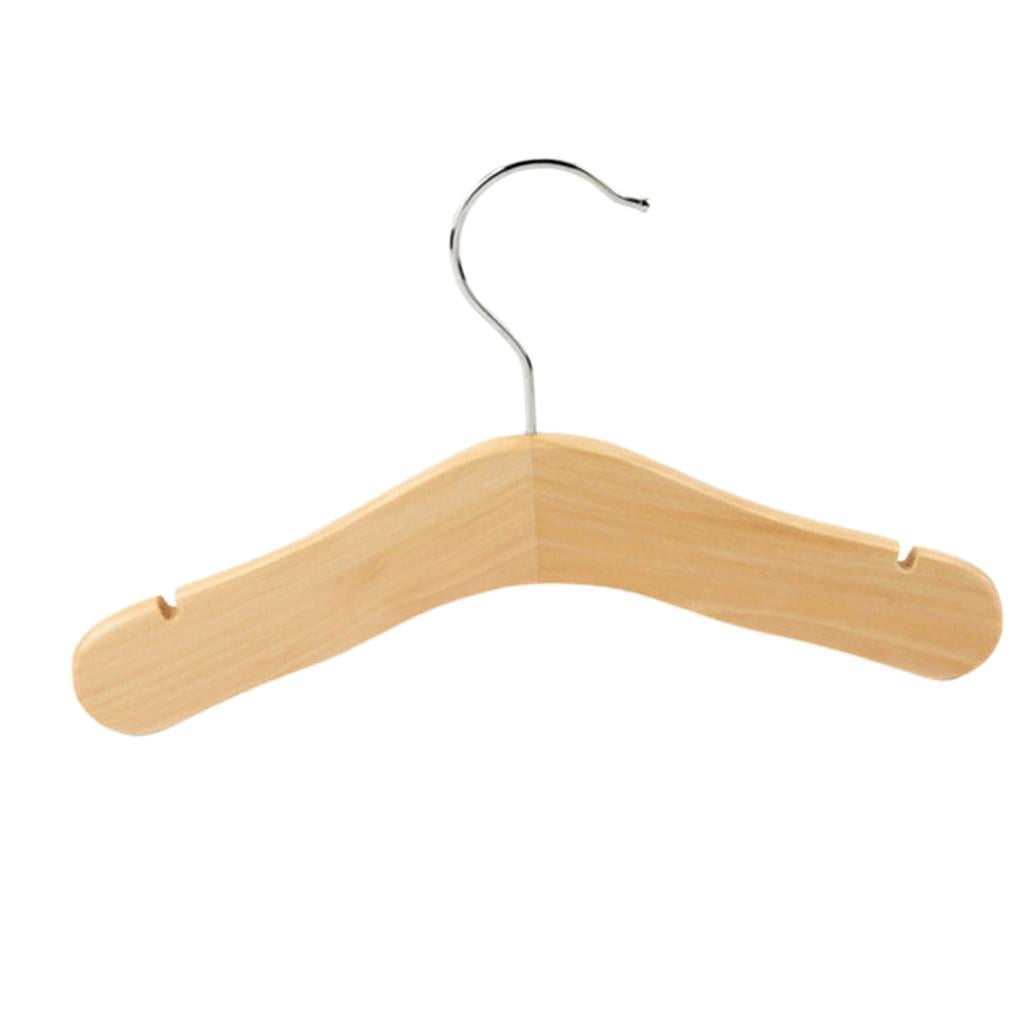 Wooden Coat Hangers Children Natural Infant Clothes Hangers Set of 3