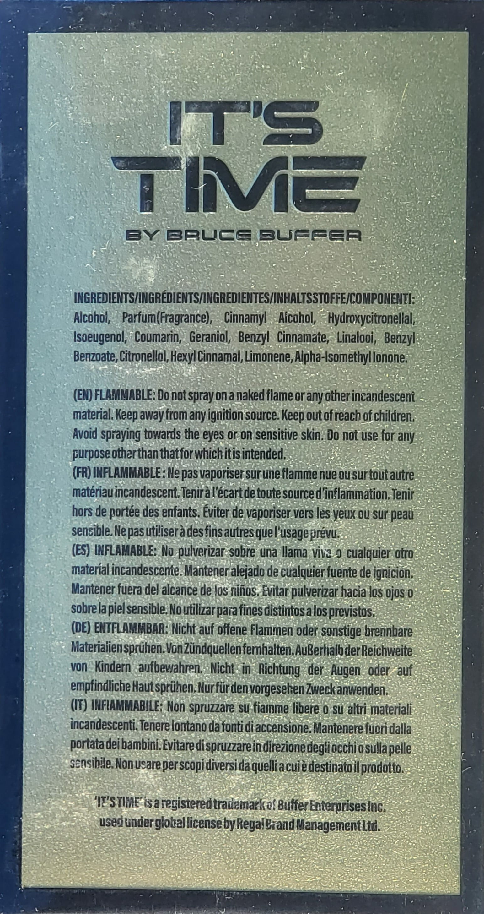 IT'S TIME by Bruce Buffer Eau de Parfum 3.4 fl. oz.
