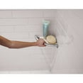 thumbnail image 4 of Delta 8-1/2 in. L Polished Chrome Stainless Steel Corner Shelf with Assist Bar, 4 of 6