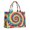 Colorful Rainbow Tie-1, variant on Large Capacity Tote Bag,Rainbow Tie Dye Mandala Pattern Handbag Fashion Luxury Tote Bag,15.7"x13"x 5.1" Inches,Laptop Compatible