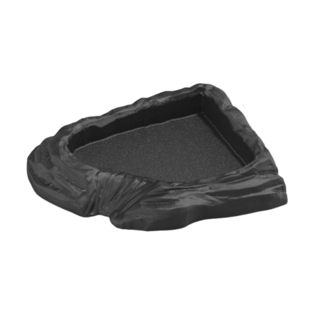 Bebedero para tortugas, alimento para reptiles, adorno para acuario, decoración de hábitat, agua para tortugas Negro