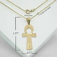 thumbnail image 4 of 14k Solid Yellow Egyptian Ankh Cross Pendant, 4 of 4