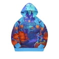 thumbnail image 6 of Odeerbi Kids Boys Girls Halloween Hoodies Ghost Print Hooded Sweatshirts Crewneck Oversized Hooded Sweatshirt 4-14 Years Kids Fashion Long Sleeve Pullover Tops Blue, 6 of 6