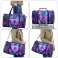 thumbnail image 5 of Garronmavis Purple Galaxy Butterfly Quilted Duffle Bag for Women, Large Weekender Bag Overnight Carry On Bag with Luggage Sleeve for Travel, Gym, Weekend Getaways, 5 of 7