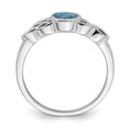 thumbnail image 4 of Auriga Fine Jewelry 925 Sterling Silver Rh-plated Lab Created Opal Ring for Women Size 6, 4 of 5
