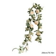 thumbnail image 3 of PALIFEUR 6.6ft Christmas Garland - Artificial Garland with Flower, Flexible Christmas Garland for Mantle Fireplace Holiday Party Christmas Decorations, 3 of 7