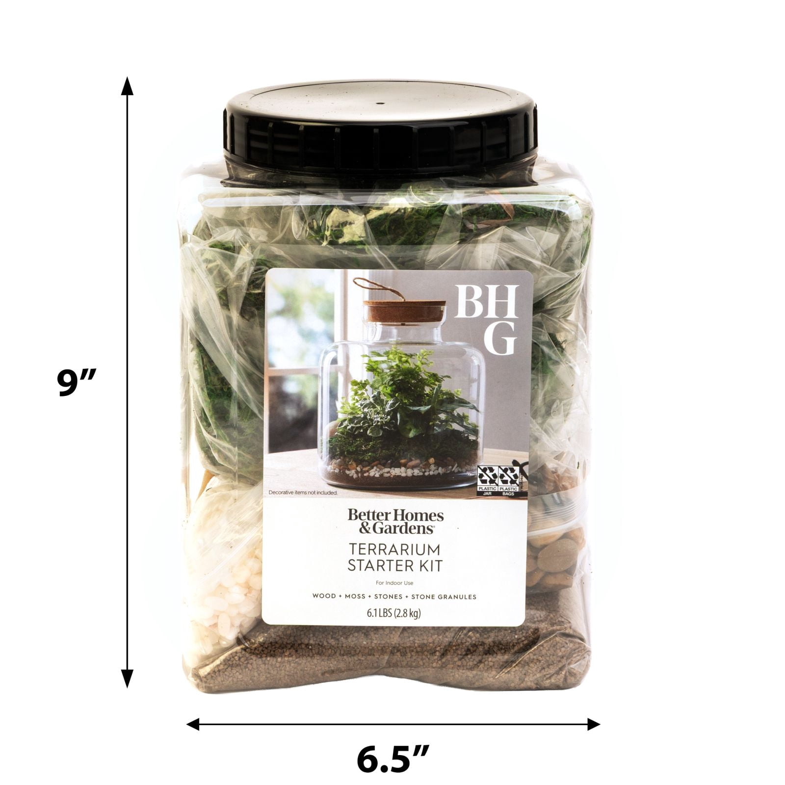 Better Homes & Gardens Terrarium Starter Kit for Indoor Plants