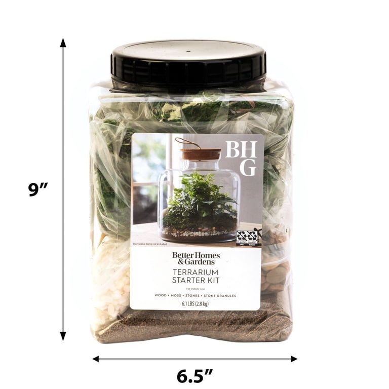 Better Homes & Gardens Terrarium Starter Kit for Indoor Plants