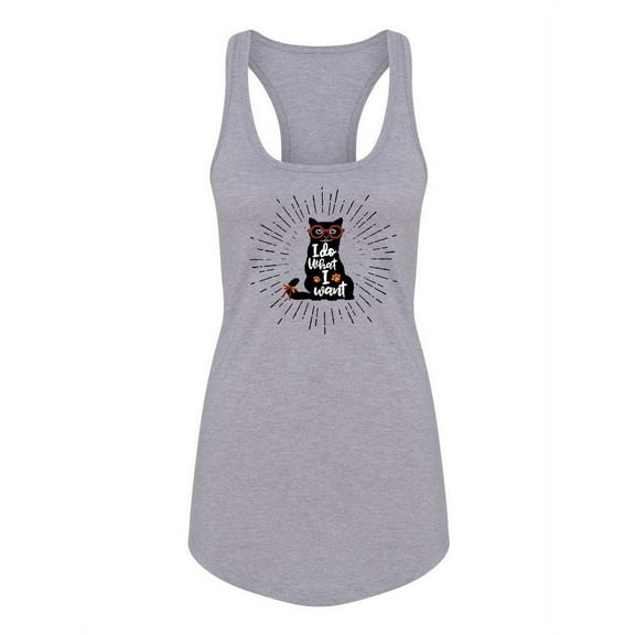 Do What I Want Cat Racerback Tank Women -Image by Shutterstock, Female Large