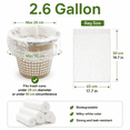 thumbnail image 3 of Biodegradable Trash Bags 2.6 Gallon small Biodegradable Trash Bags Recycling Trash Can Liner for Bathroom Bedroom Office Kitchen Trash Can, 3 of 7