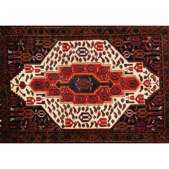 Ahgly Company Indoor Rectangle Traditional Sienna Brown Persian Area Rugs, 8' x 12'