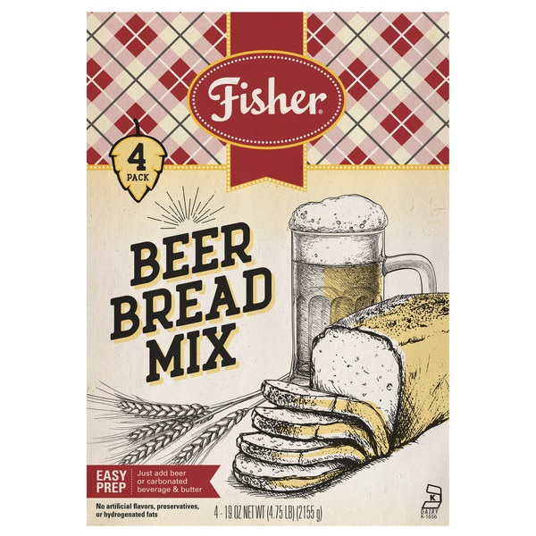 Fisher Artisan Beer Bread Mix, 19 Ounce (Pack of 4)