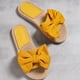 thumbnail image 5 of Sandalias planas abiertas Slotas de nudo de la proa Sandalias al aire libre Boho (36) Amarillo, 5 of 8