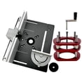 thumbnail image 1 of Wood Router Plunge Base Router Lift W/ Aluminum Router Table Insert Plate for 65Mm Diameter Motors Engraving Tool Black,1 x Router Lift set,Black, 1 of 8