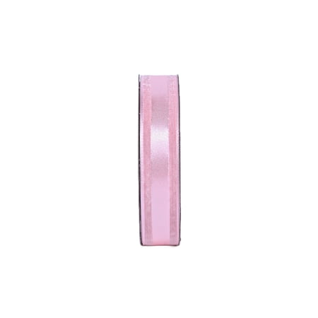 Gwen Studios 5/8" Pink Satin Ribbon with Sheer Edge, 3 Yards
