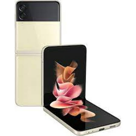 Pre-Owned Samsung Galaxy Z Flip 3 5G F711U 128GB Cream Unlocked Smartphone (Refurbished: Good)