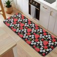 thumbnail image 5 of Red Strawberry Plants Flower Black Pattern Kitchen Rug Mat,Kitchen Runner Rugs Non Skid Washable,Decorative Kitchen Floor Mats for Kitchen,Sink,Laundry,17"x47.2", 5 of 7