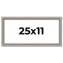 25x11 Frame Grey Real Wood Picture Frame Width 1.25 inches | Interior Frame Depth 0.5 inches | Hans