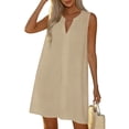 thumbnail image 6 of Jerdar Women's Sleeveless Swimsuit Coverup V-Neck Bathing Suit Cover Ups Summer Swimwear Bikini Beach Cover Up Dress M, 6 of 8