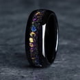 thumbnail image 3 of 1 piece of fashionable nebula pattern black tungsten steel ring, exclusive to men, unique engagement ring,black,10, 3 of 9