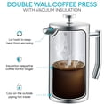 thumbnail image 4 of Belwares Cafetera de prensa francesa – Prensa de café aislada de doble pared de 34 oz con sistema de filtración de 4 niveles, acero inoxidable 1 litro – Perfecto para camping, hogar u oficina, 4 of 5
