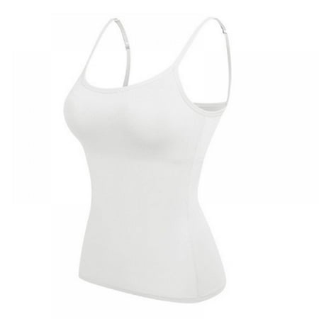 

Women s Camisole with Shelf Bra Spaghetti Straps Cami Tanks