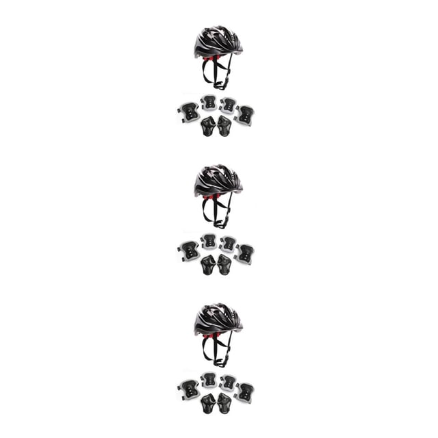 Inteprter Casco con ruedas para niños, almohadilla ajustable para bicicleta, rodillera, codera, muñequeras para exteriores, monopatín, Type1 NO1