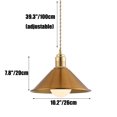 thumbnail image 2 of Industrial Style Gold Pendant Light Fixture, Simple Vintage Farmhouse Metal Pendant Lamp, Retro Rustic Pendant Lighting for Over Kitchen Sink Island Dining Room Table Bar Counter Entrance, 2 of 7