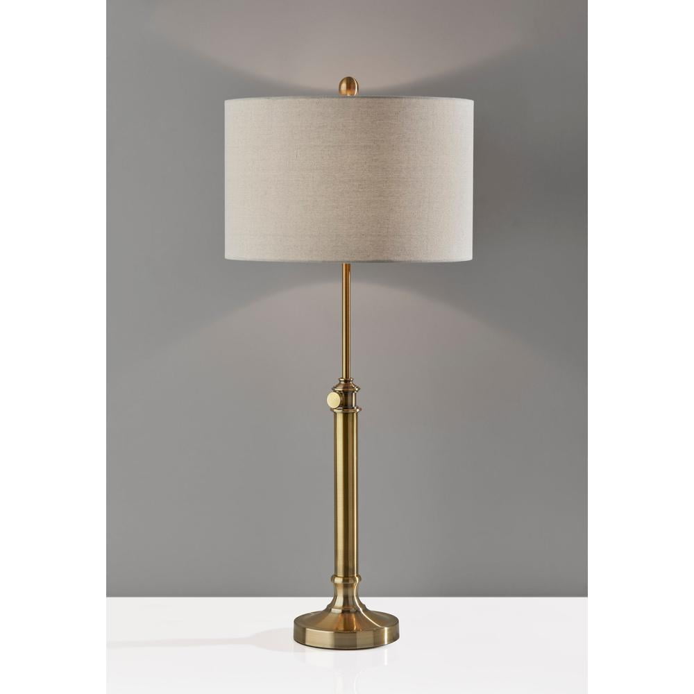 Simplee Adesso Adjustable Brass Barton Table Lamp