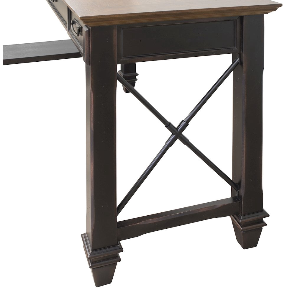 Martin Furniture Hartford Wood 60" L-Shaped Desk in Brown