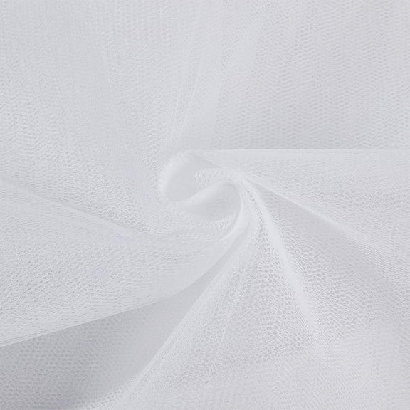 78.74 Inch White Mesh Fabric 70.87 Inch Stiff Mesh Cloth Rectangle Netting Fabric