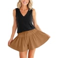 thumbnail image 2 of longantii Flowy Shorts, Women's Lightweight Stretch Comfy Flowy Shorts Khaki 3XL, 2 of 8