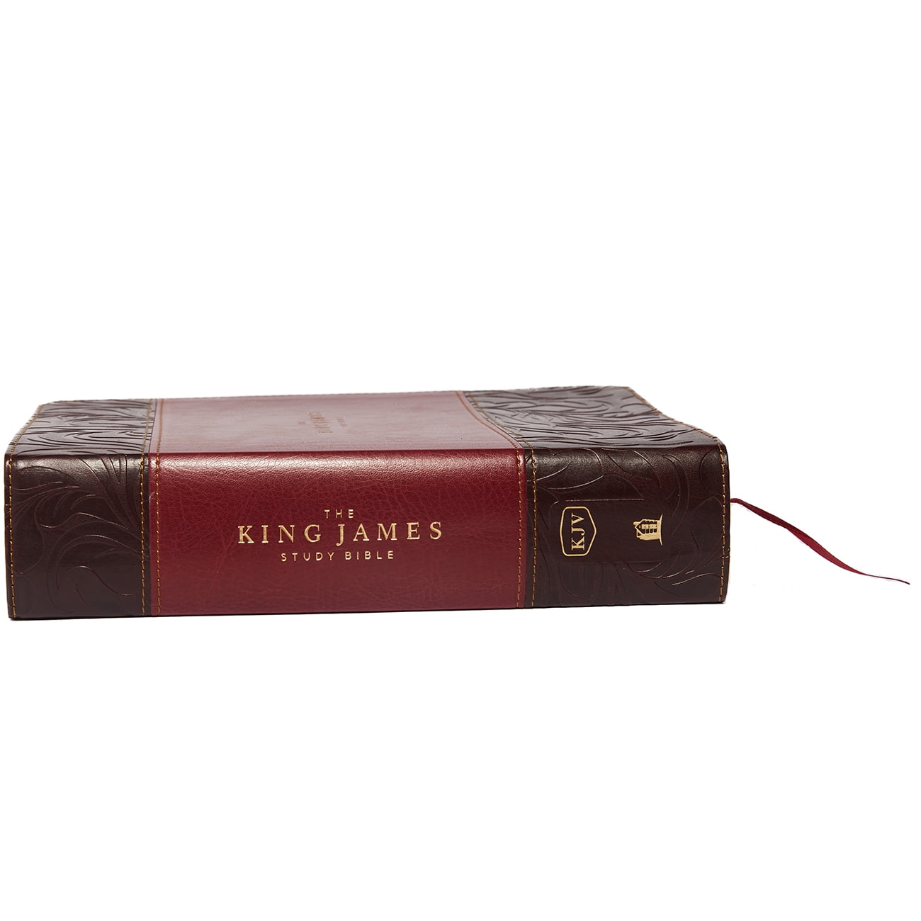 The King James Study Bible, Imitation Leather, Burgundy, Full-Color Edition (Large Print) (Hardcover)